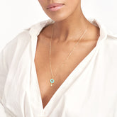 Diamond Enamel Key Necklace